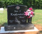 Gravestone: June J Kuykendall (Willoughby)