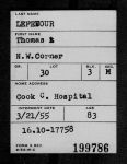 Cemetery Card: Thomas L LeFevour