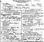 Death Certificate: Elizabeth Hannah Powell (Davis)