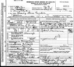 Death Certificate: Nancy Ann Gordon (GIlbrath)