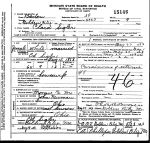 Death Certificate: Clara Sigler (Newman)