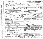 Death Certificate: Sallie Elizabeth Davis (Smith)