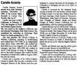 Obituary: Carole Frances Acosta (Donley)