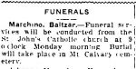 Funeral Announcement: Baltzar Marchino