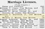 Newspaper: Marriage Licensed Issued for William J Marchino Jr & Beverly J Mayer