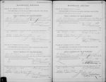 Marriage License: Moses Edward Lewis and Margaret Anna Jones