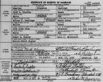 Marriage Certificate: Charles Rawlings & Nellie E Haury (Sigler)