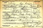 WWII Draft Card: Jesee Lee Lewis
