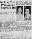 Newspaper: No Leap Year Proposal for Margaret Marchino