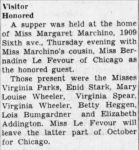 Margaret Marchino: Visitor Honored