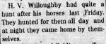 H V Willoughby Hunts for Horses