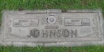 Gravestone: Ernest Johnson & Mary E 'Bessie' Johnson (Crabtree)