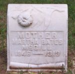 Gravestone: Martha C McGill (Bates)