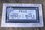 Gravestone: Harold J. Prue & Nellie Edith Prue (Sigler)