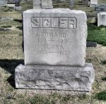 Gravestone: Edward D Sigler & Clara Sigler (Newman)