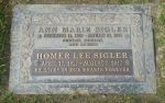 Gravestone: Homer Lee Sigler & Ann Marie Sigler (Marchino)