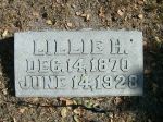 Gravestone: Lillie H Willoughby (Dixon)