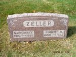 Gravestone: Robert Zeller & Margaret E Zeller (LeFevour)